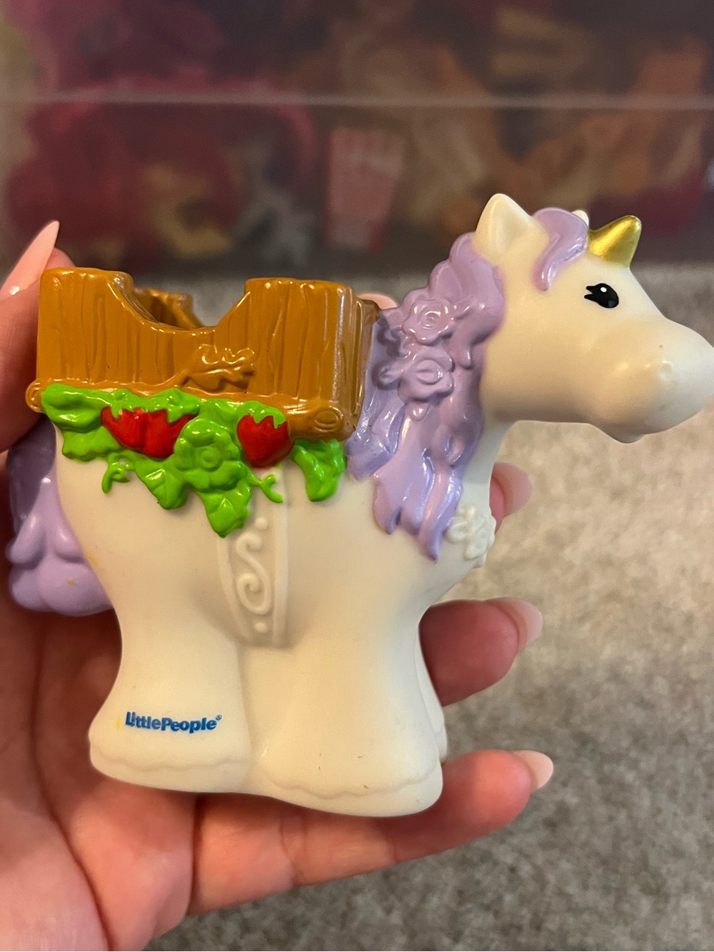 LittlePeople Unicorn White & Lavender with Gold Horn